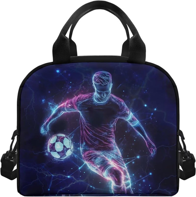 Yuosegray Soccer Kawaii Lunch Box for Girls 4-6 One Piece Lunch Box for Kids 6-8 Preschool Meal Bag Boys 8-10 Kindergarten Toddler Students Elementary School Lightweight Thermal Insulated - Image 2